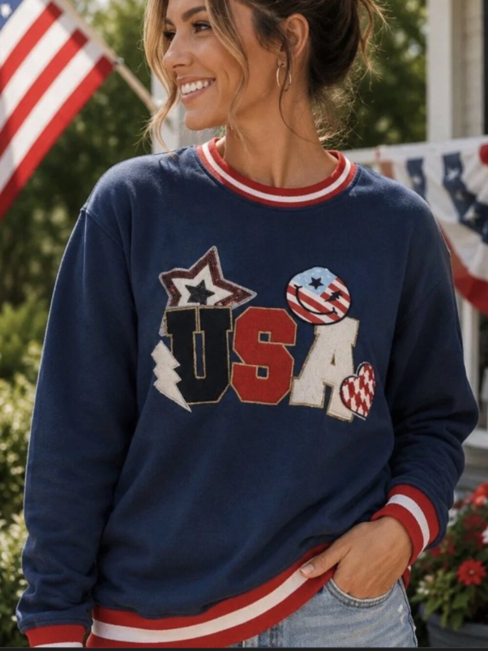 Women's Simply Southern Sweatshirt Patriotic